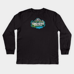 Tongariro National Park New Zealand Kids Long Sleeve T-Shirt